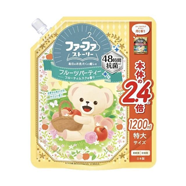 日本熊宝贝 绘本系列衣物柔软精补充包1200ml